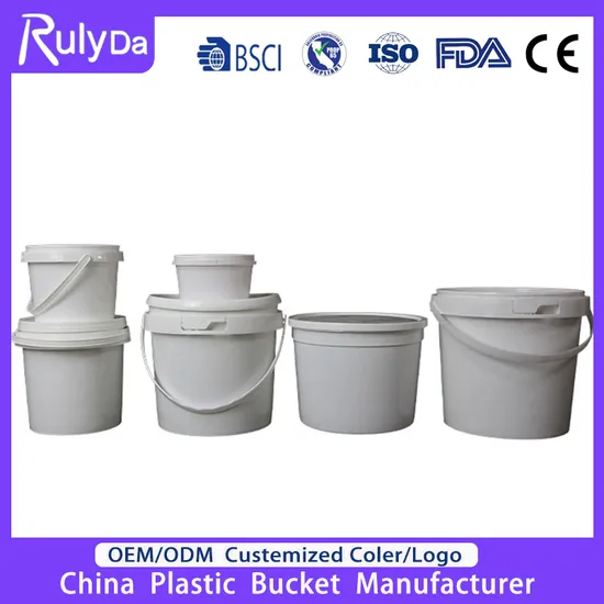 제조업체는 PP 식품 등급 사각형 플라스틱 버킷을 직접 제공합니다.