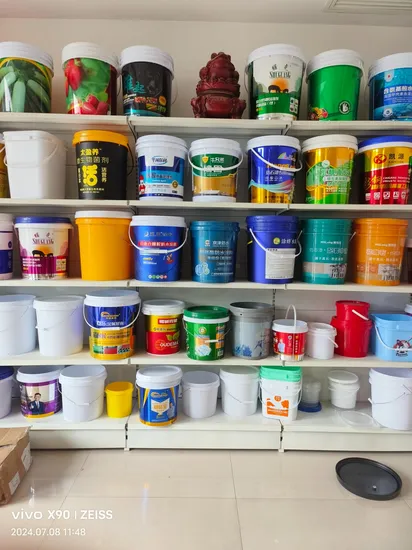 색깔 투명한 플라스틱 백색 둥근 페인트 통을 주문을 받아서 만드십시오