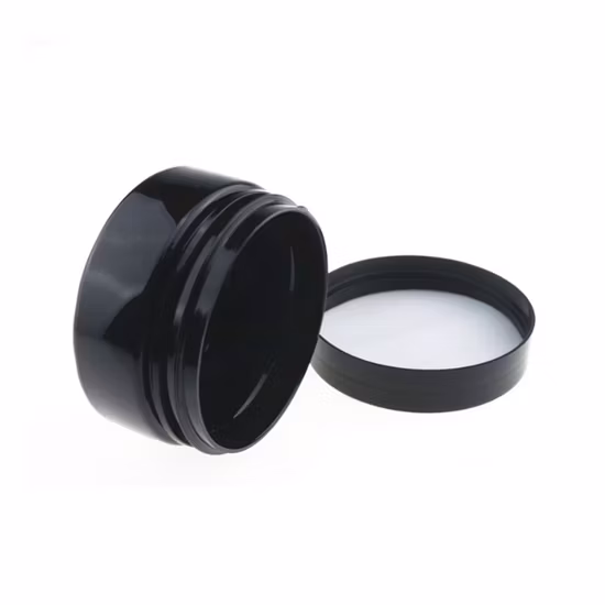 뚜껑이 있는 도매 맞춤형 빈 화장품 크림 항아리 120ml 4oz 호박색 갈색 플라스틱 항아리